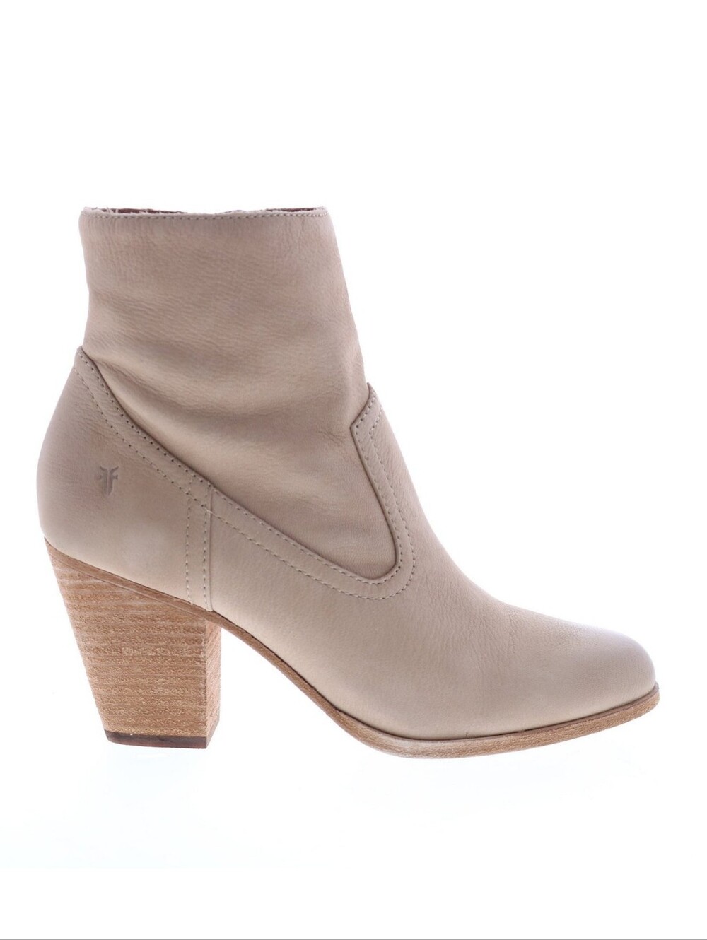 Frye Essa Heeled Ankle Boots In Light Tan Nubuck